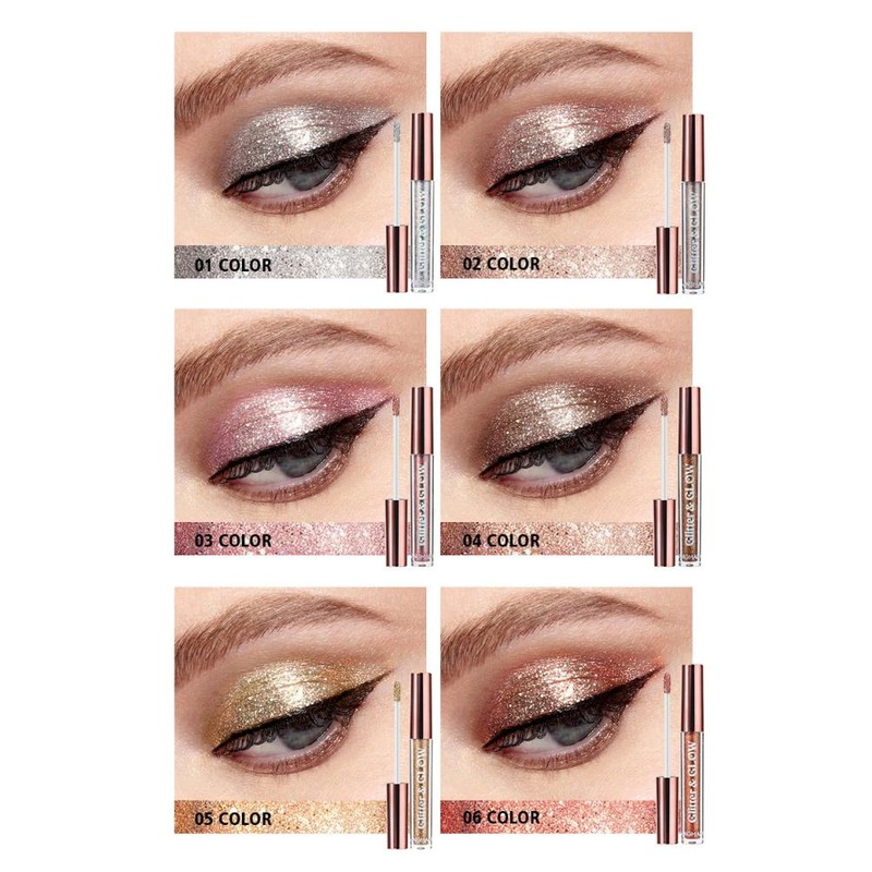10 Colors Liquid Glitter Eyeshadow Shiny Glitter Liquid Eyeshadow Makeup