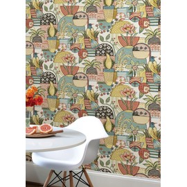 Caroline et Bettina Spice Avriel Peel & Stick Wallpaper,Multicolor