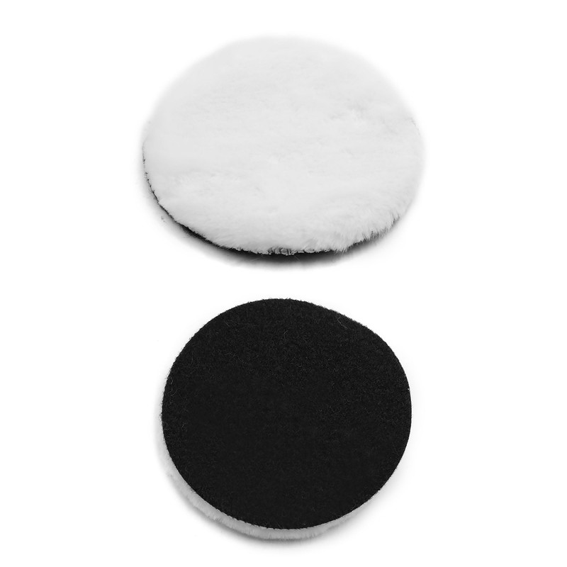 sourcingmap 5pcs 5inch Polishing Pad Faux Wool Buffing Waxing Pads