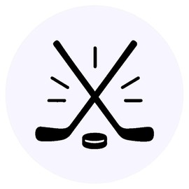Azeeda 24 x 'Hockey Sticks and Puck' Stickers - for Crafts, Scrapbooking and Labelling (SK00074630)