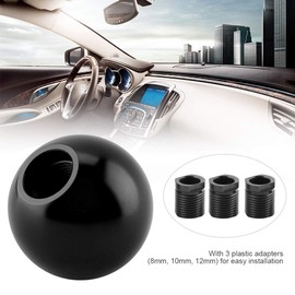 EBTOOLS Gear Knob Round-Car Gear Shift Knob,Universal Manual Knob Round Ball Shape(Black)