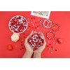 LAIDANLA 1000pcs Red and White Pony Beads for Bracelet and