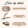 EDLMKM 6 PCS Flat Hair Clips for Women, Flat Claw