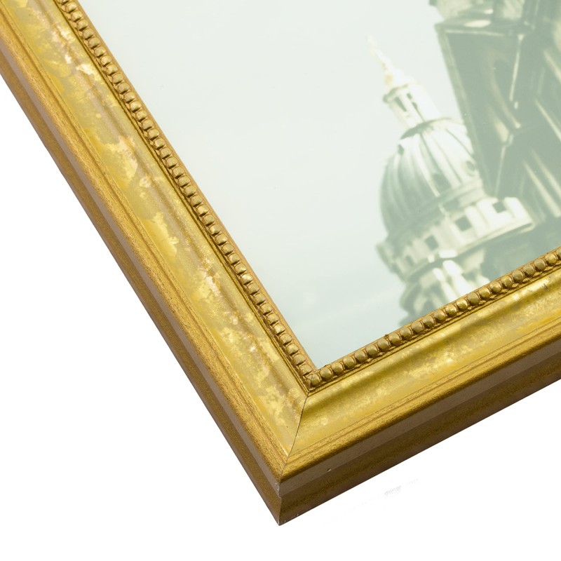 Craig Frames Stratton, 7x9 Picture Frame, Aged Gold