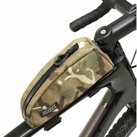 PACK2RIDE Toprock Frame Bag - Water Resistant, Durable Cordura Fabric & Bicycle Daily Essentials Holder - TopTube, Frame Storage, Bikepacking for Road, Gravel Cycling - Multicam Camo (1 L)