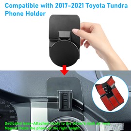 APESER Compatible with Toyota Tundra Phone Holder 2017-2021 for Air Vent,2nd Gen Tundra Phone Mount Magnetic Navigation Bracket Anti-Shake,360 Degree Rotation Tundra Dashboard Cell Phone Mount Stand