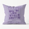 Poecinvi Light Purple Inspirational Pillow Covers 18x18, You are Pretty