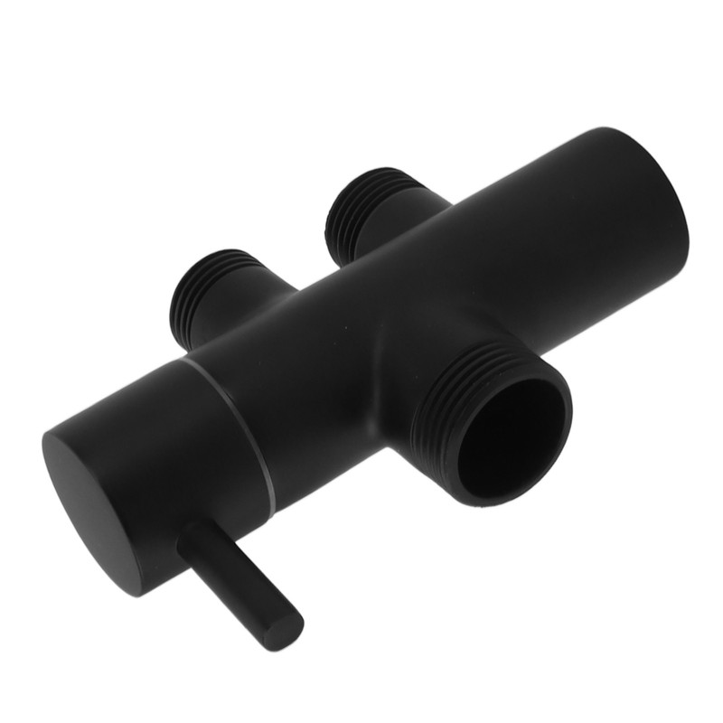 Shower Head Diverter Black Rustproof Leakproof Wall Mounted Shower Arm