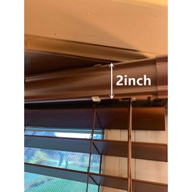 Cutelec Valance Clips 2inch 12pcs Clear Plastic Hidden Retainer Holder for Window Blind Valance,Horizontal Faux & Wood Blinds Parts