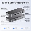 PULWTOP 10 in 1 Small Docking Station USB C PC