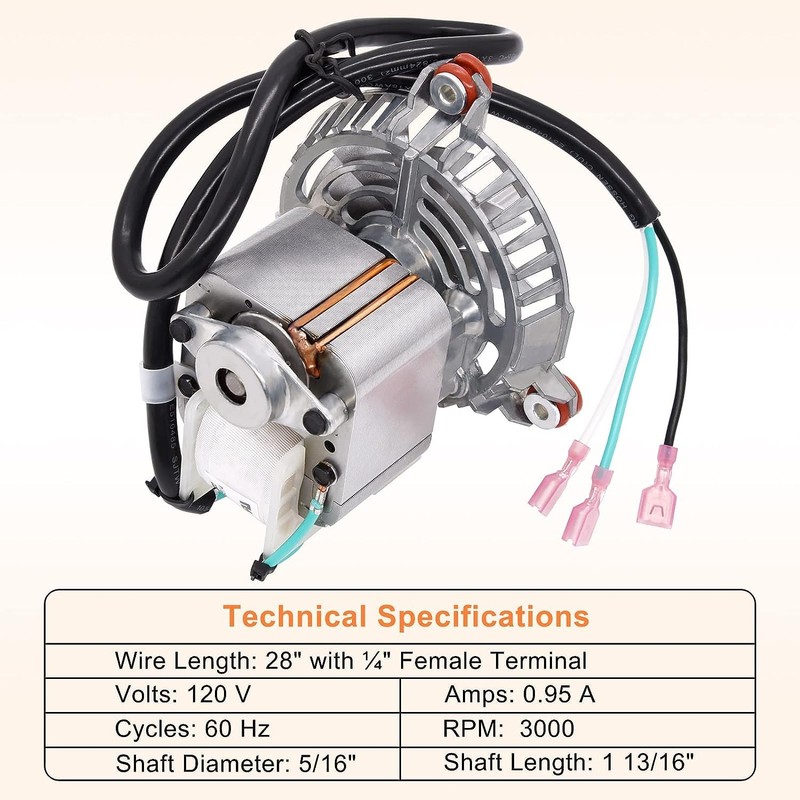 Criditpid Replacement 3-21-08639 Combustion Blower Motor for Harman Accentra Insert,