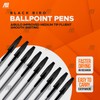 AIBULO Improved Medium Tip Fluent Smooth Writing Black Biro Ballpoint