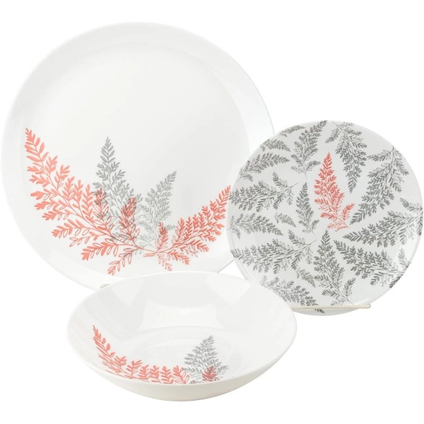 Victoria Bella Aprocal Tempered Glass 18-pc Table Set "CYRUS", Elegant
