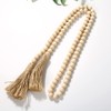 1 Pack 60inch Wood Bead Garland with Tassels,Farmhouse Beads Rustic