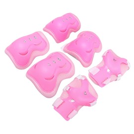 Sosoport 6pcs Boys and Girls Sports Safety Kit Elbow Wrist Knee Pads Set Cycling Skateboarding Protective Gear Pink