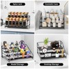MAYZOLOP 4 Tier Spice Rack, Kitchen Cupboard Organiser, Black Detachable