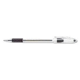 Pentel BK91ASWUS R.S.V.P. Stick Ballpoint Pen, 1mm, Translucent Barrel, Black Ink, 24/Pack