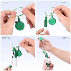 smttw 32 Pieces Nurse Pen Set Nursing Pen Pack Nurse Pens for Badge Include 8 Pieces Permanent Marker Pen And 8 Pieces Ball Pen with 8 Pieces Retractable Clip (Multicolor2)