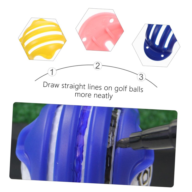 BIUDECO Golf Ball Markers Set 5pcs Drawing Markers Alignment Clip
