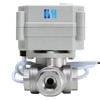 3 Way L Port Stainless Steel 12VDC CR301-B Motorized Ball