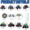 Monster Truck Hanging Swirls Party Decorations, 22 Pieces, 11 Patterns