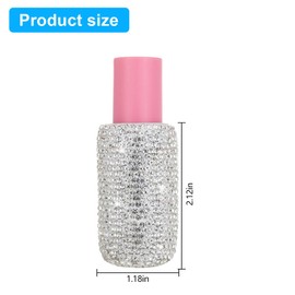 Mandark Bling Car Lip Balm Holder, Upright Insulating Crystal Rhinestone Auto Chapstick Holder, Sparkling Vehicle Interior Decor Accessories for Women Girls, Universal for RV, SUV, Truck (White)