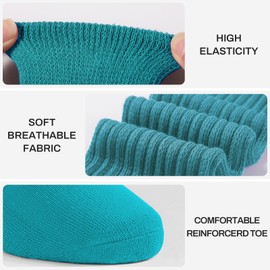 BOOPH Slouch Socks Women Scrunch Sock Knee High Slouchy Socks for Women Size 6-11 Blue Green