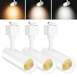 OTeedo 3 Pack LED Track Lighting Heads 10W Dimmable H Type Track Light fixtures 3000K-4500K-6000K Track Fixtures Ceiling Spotlight 24°Angle for Art Accent Lighting Flicker Free CRI90+ 1000lm White