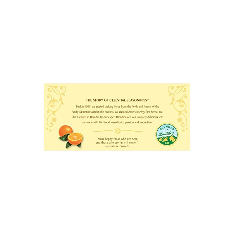 Celestial Seasonings Mandarin Orange Spice Herbal Tea, 20 Count