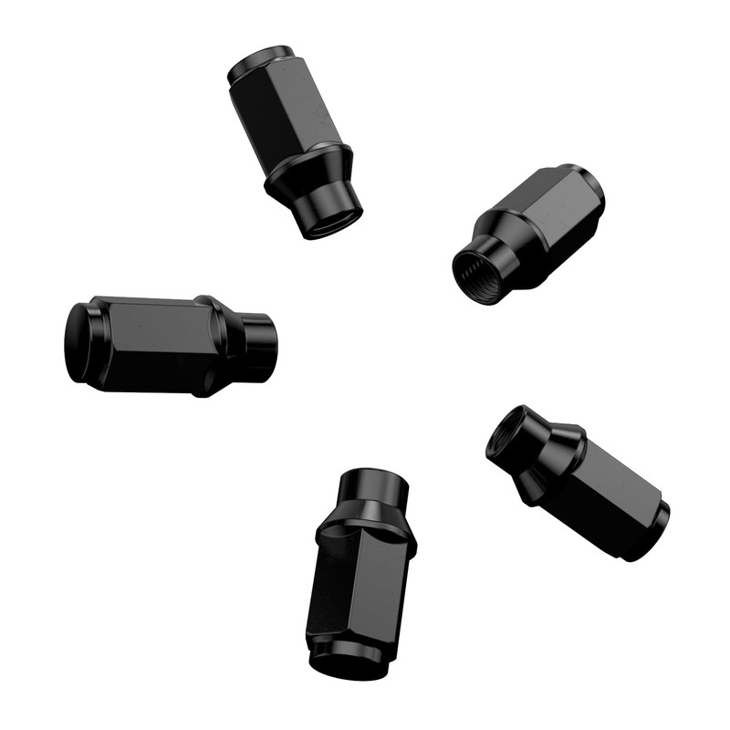 20pcs Black Bulge Lug Nuts - 1/2x20 Threads - 1.75