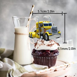 S-Cp-0193Ice Cream Fruit Dessert Cupcake Topper Colorful Glitter Happy Birthday Sensory Pop Game Theme Decor Supplies Baby Shower Boys Girls Birthday Party Decorations