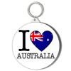 I Love Australia Flag Heart Shaped OWN Language Short Chain