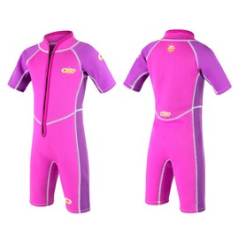 Osprey Toddlers 3mm Shorty Summer Kids Wetsuit, One Piece with SPF 50+ for Boys and Girls, Multiple Colours