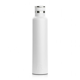 RTIC 26oz Journey Bottle Metal Stainless Steel Vacuum Insulated, BPA Free, Reusable, for Water, Hot and Cold Drinks, Travel, Sports, Camping, White