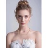 QLLYHLH Brides Bridesmaid Flower Leaf Choker Necklace Dangle Earrings Link