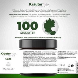 Frankincense Ointment Extra Strong Frankincense Cream High Dose Boswellia 1 x 100 ml