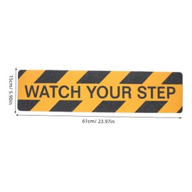 Gatuida Watch Your Step Slip Tape Decorative Non Slip Stair Strips for Indoor and Outdoor Use for Corridors and Stairs Warning and Aesthetic Design
