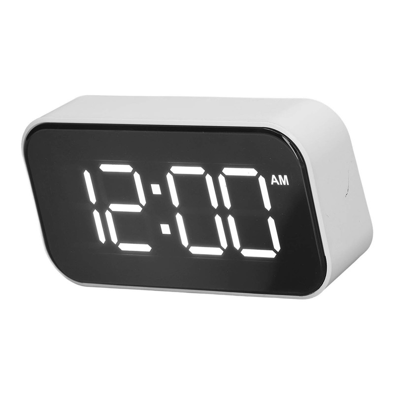 Digital Alarm Clock Large Number USB Rechargeable Mirror Electronic Desktop