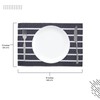 Encasa Ribbed Cotton Placemats (Set of 6), Roma Grey Stripes,