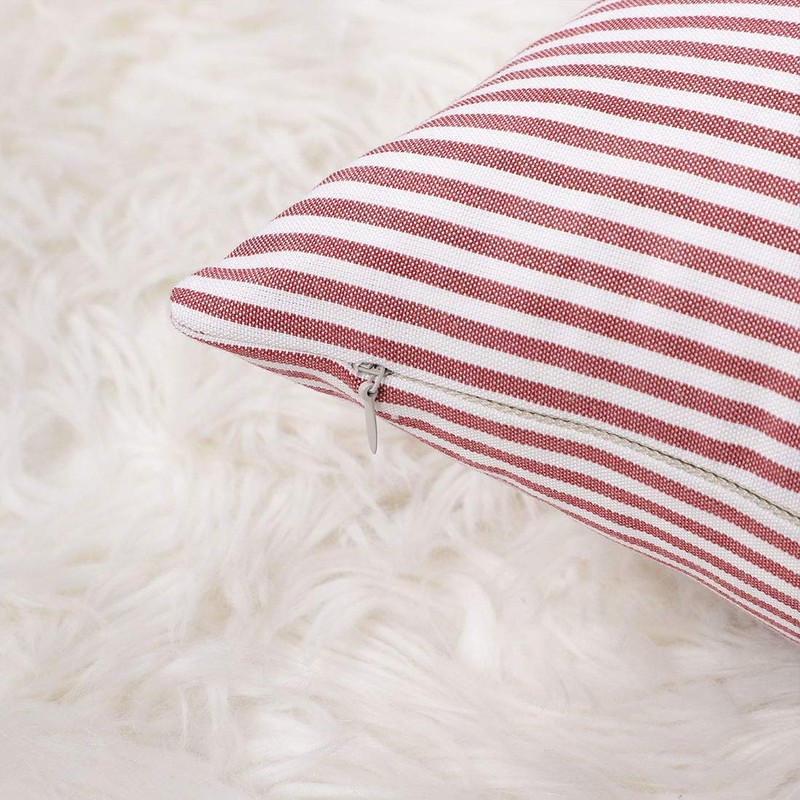 sourcing map Striped Canvas Cushion Covers 1PC, Throw Pillow Covers