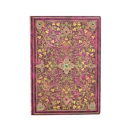 Paperblanks 12-Monatskalender Softcover Flexi 2025, Diamantenes Thronjubiläum, Midi, Horizontal, Elastikband-Verschluss