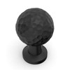 Amerdeco 10 Pack Matte Black Hammered Cabinet Knobs 0.6 Inch(15mm)