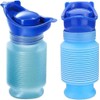 Portable Travel Urinal, 25oz Capacity, Collapsible Design, 2-Pack, Blue