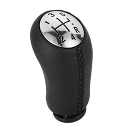 Juttzzei Renault Car Gear Knob 5 Speed, Car Shift Knob Fit for Renault Clio Megane 2 Scenic 2 MK3 MK2 Kangoo Car Gear Shift Knob, Upgraded Leather Renault Clio Gear Stick Knobs - (Black-line)