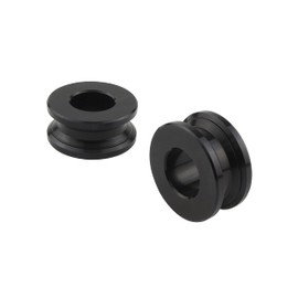 POSH FAITH 141010-06 Aluminum Color Spool Type M10 Inner Diameter T = 0.4 inch (10 mm) Thickness (Pack of 2) Universal Black