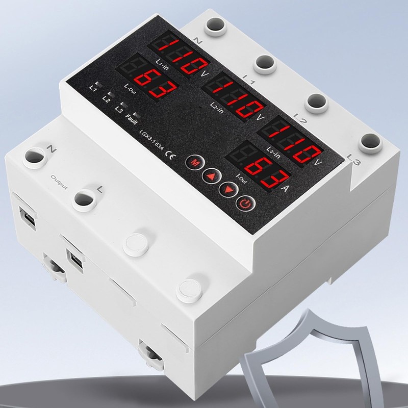 Automatic Transfer Switch, 3P 63A Automatic Switching Between Utility Power,