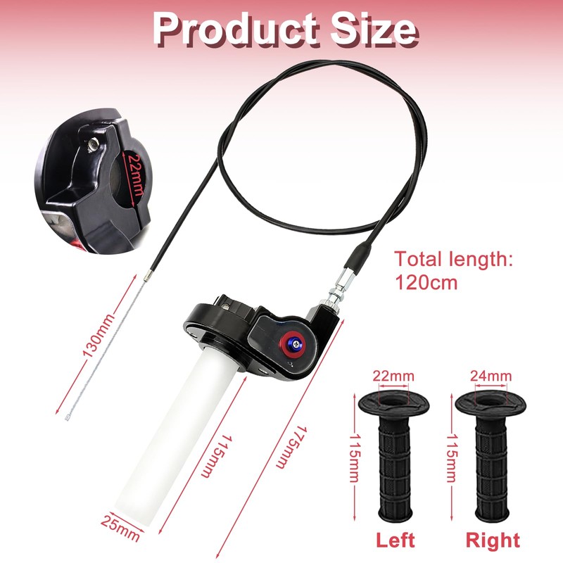 INNAL Quick Twister with Throttle Cable for 50/150/200/250 cc Motocross