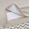 iDesign Chevron Soft Storage Hanging 2-Compartment Organizer, Taupe/Natural