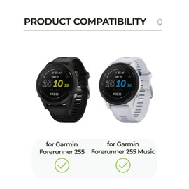 4 Pack Screen Protector for Garmin Forerunner 255/255 Music 46mm Smartwatch, Tempered Glass Screen Cover Bubble-Free