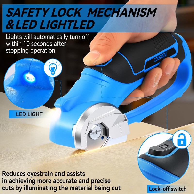 DISEN 2026 New 3000mAh Cordless Electric Scissors, Cardboard Box Cutter